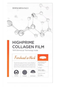 DERMARSSANCE HIGHPRIME COLLAGEN FILM Forehead or Neck 1 op. (5 szt)